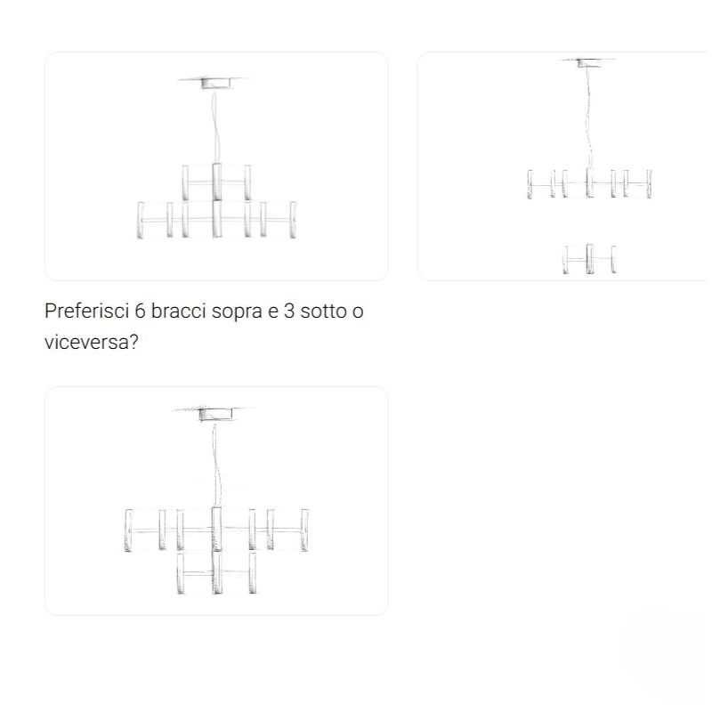 Linea Light Perla sospensione candeliere 9 luci