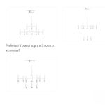 Linea Light Perla sospensione candeliere 9 luci