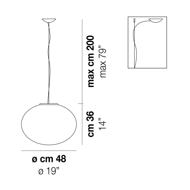 Vistosi Lucciola Sospensione Grande 48 cm