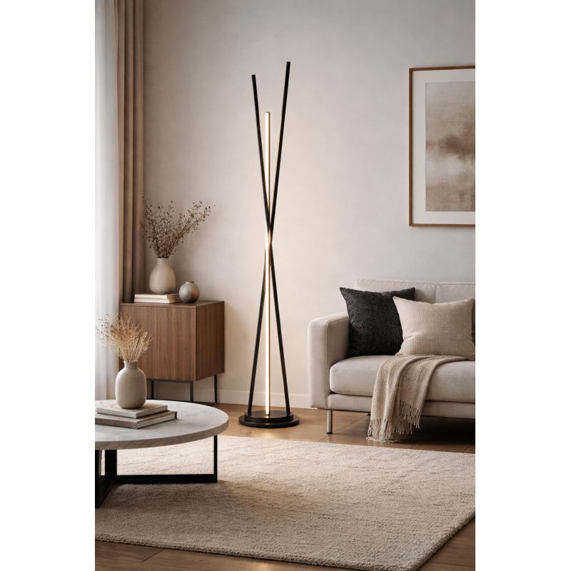 Biluce Segmenti Lampada Terra LED con Aste incrociate