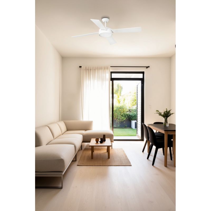 HYDRA L LED Ventilatore nero/noce
