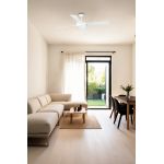 HYDRA L LED Ventilatore nero/noce