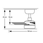 CRUISER L LED Ventilatore Soffitto 132 cm