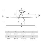 OUTWOOD L Ventilatore Soffitto per esterni IP44 150 cm
