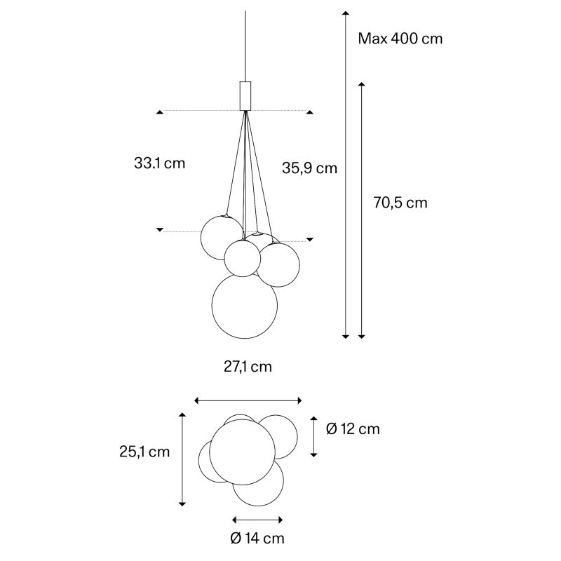 LODES Random FIVE Sospensione LED