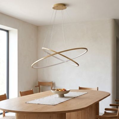 Biluce Opposit Lampada Sospensione Led Con Anelli 95 cm