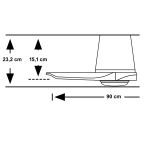 HEYWOOD TUB LED S Ventilatore Soffitto 90 cm